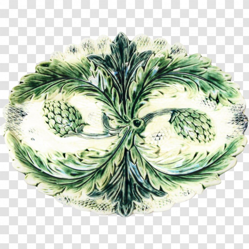 Green Leaf Background - Flower - Vegetable Tableware Transparent PNG