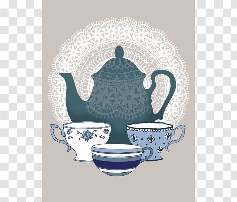 English Breakfast Tea Coffee Cup Teapot - Saucer Transparent PNG