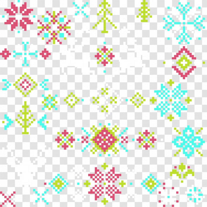 Christmas Pattern - Point - Vector Cross Stitch Effect Transparent PNG