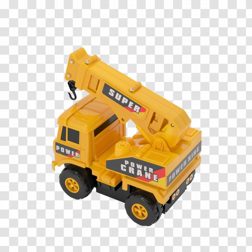 Crane Model Car Truck Toy - Construction Vehicles Transparent PNG