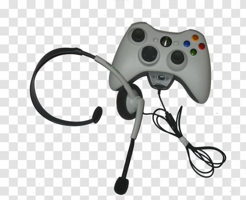 Xbox 360 Wireless Headset Game Controllers Headphones Live - Remote Controls Transparent PNG