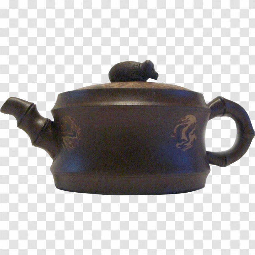 Kettle Teapot Pottery Ceramic Cobalt Blue - Stovetop Transparent PNG