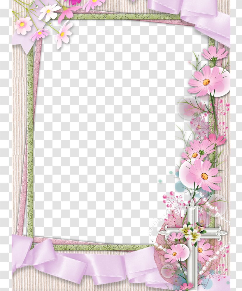Picture Frame Flower Clip Art - Pink Transparent Transparent PNG