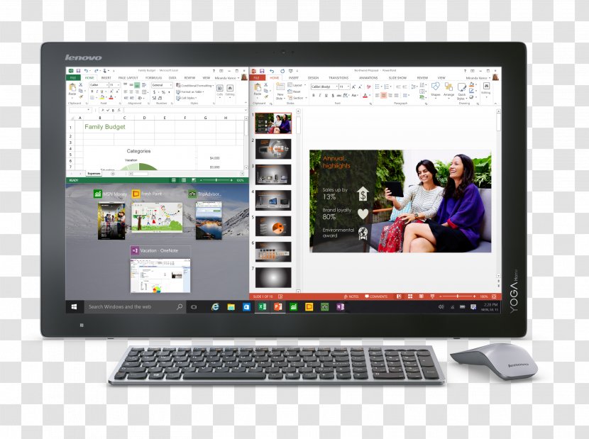 Lenovo ThinkPad Yoga Laptop Desktop Computers ThinkCentre - Computer Hardware Transparent PNG