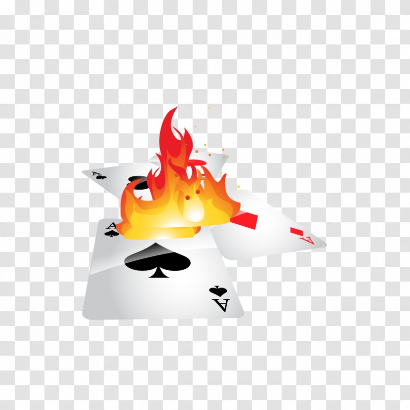 T-shirt Flame Playing Card Burn - Watercolor - Vector Flames And Cards Transparent PNG