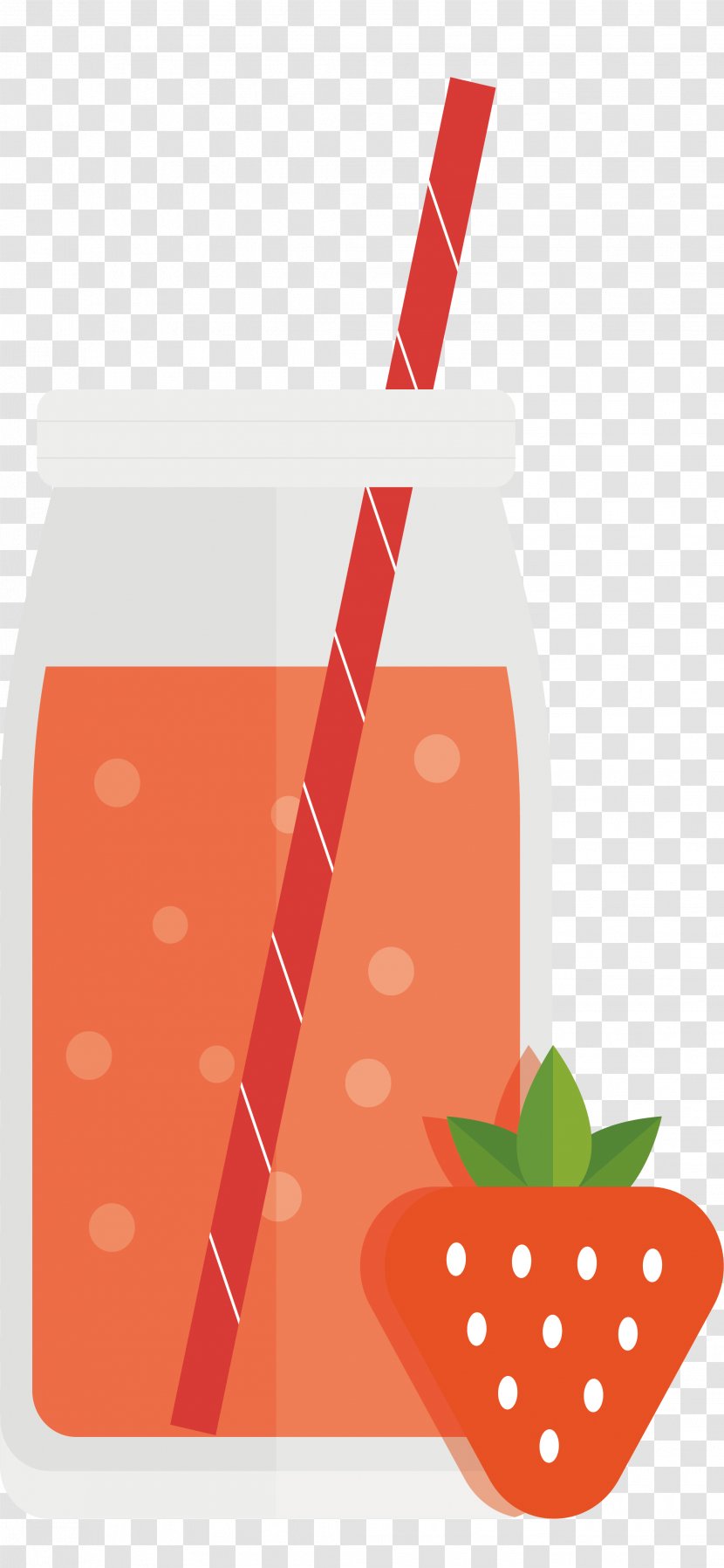 Strawberry Juice Aedmaasikas - Peach - Design Transparent PNG