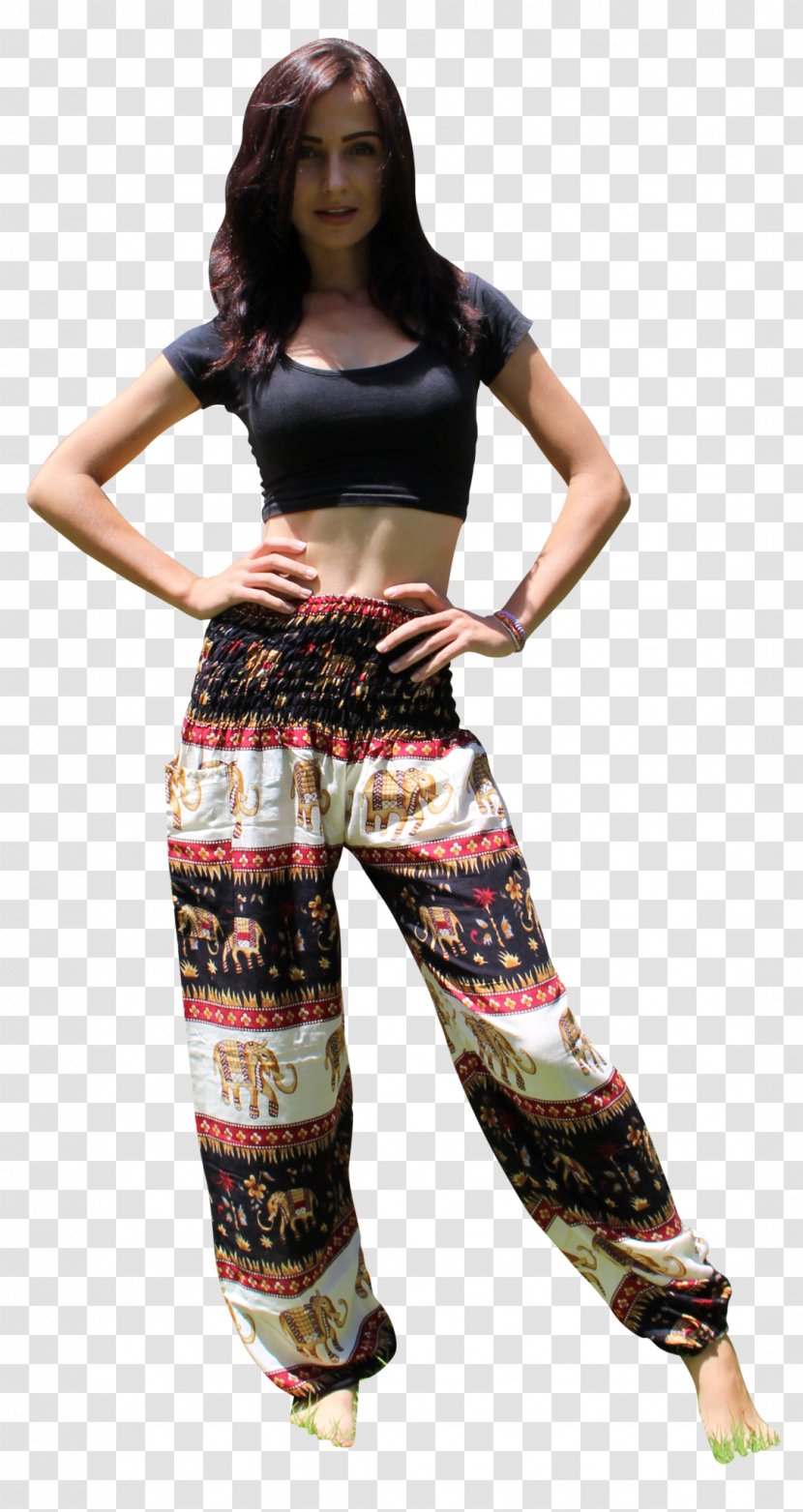 Leggings Waist Harem Pants - Yoga - Mandala Elephant Transparent PNG