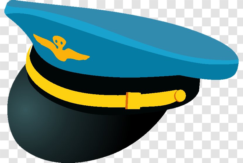 Hat Cap Blue Clip Art - Yellow - The Captain's Transparent PNG
