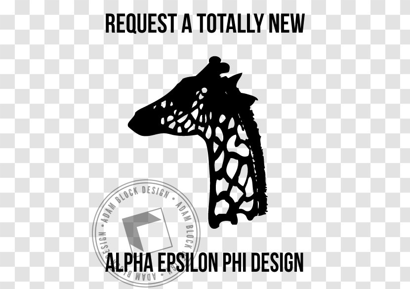 Giraffe T-shirt Logo Design - Color - Alpha Phi Transparent PNG