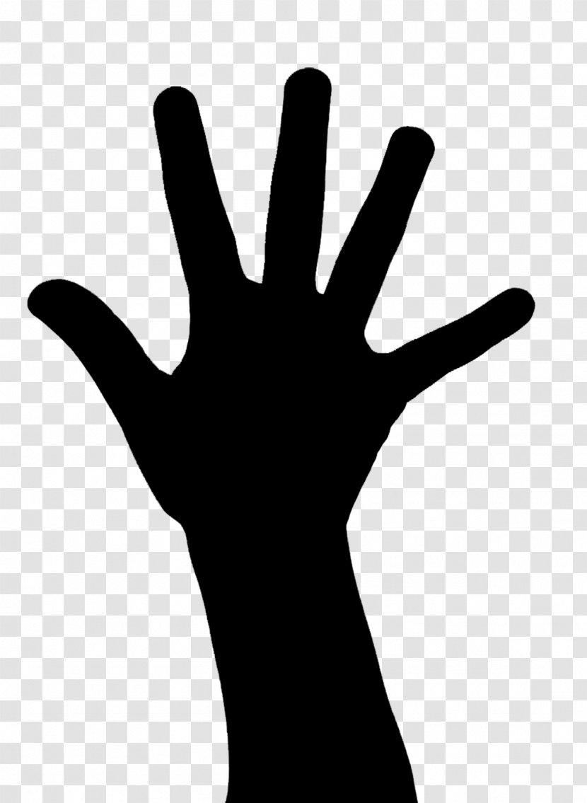 Thumb Hand Model Clip Art Silhouette Line - Glove - Sign Language Transparent PNG