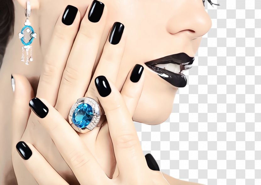 Nail Finger Manicure Skin Care - Hand - Turquoise Jewellery Transparent PNG