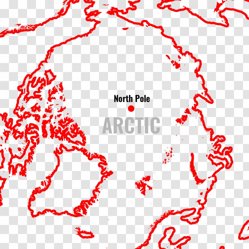 Canada Arctic Map Clip Art - Black And White - North Pole Transparent PNG