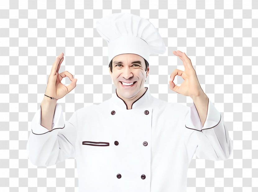 Cook Chef's Uniform Chef Chief Gesture - Thumb Hand Transparent PNG