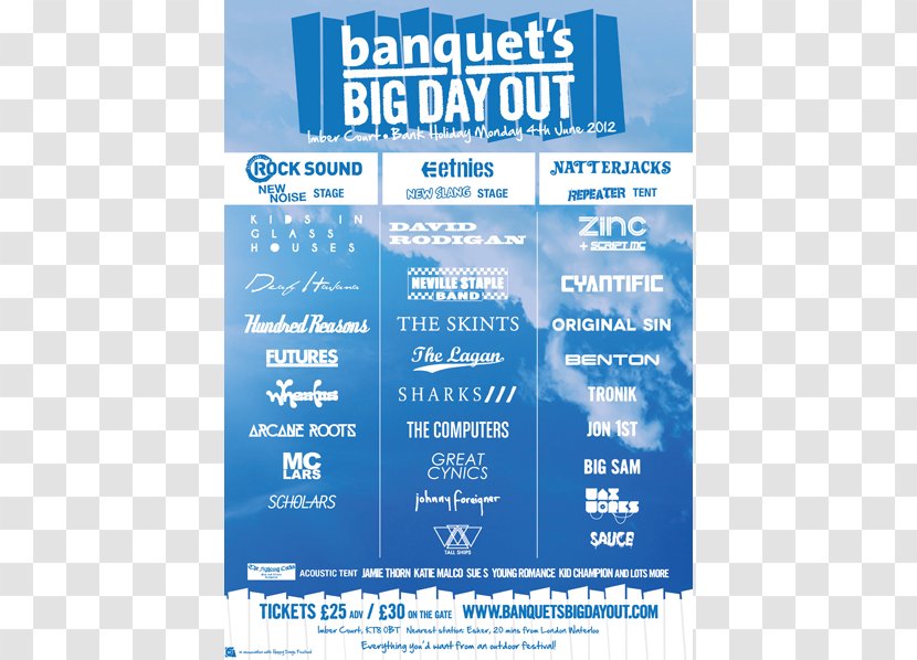 Poster Brand Big Day Out Facebook Font - Roadrunner Records Transparent PNG