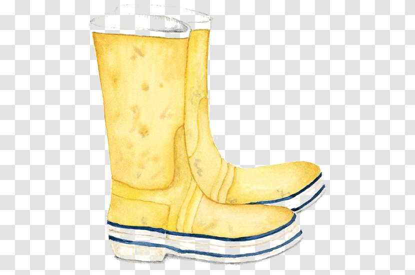 Wellington Boot Shoe Illustration - Designer - Yellow Boots Transparent PNG