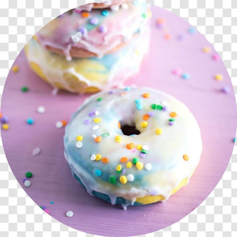 Donuts Buttercream Sprinkles Baking - Pastry - Pink Donut Transparent PNG