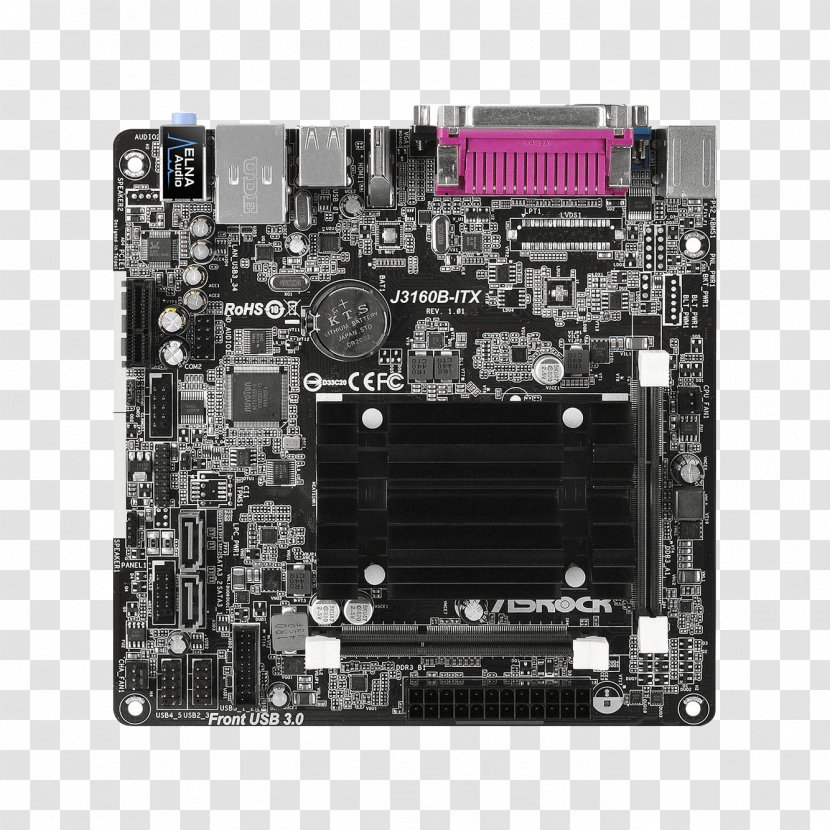 Mini-ITX Motherboard ASRock N3050B-ITX N3150B-ITX Incl. Intel Quad Core N3150 - Io Card - Miniitx Transparent PNG