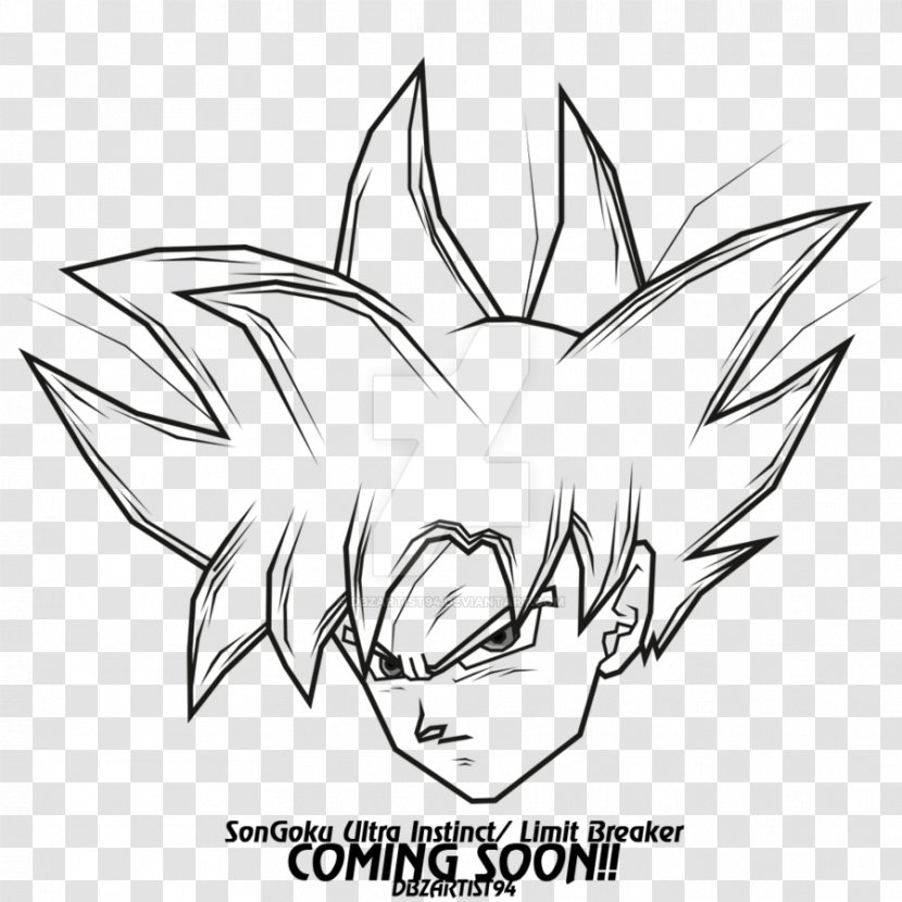 Goku Line Art Drawing Sketch - Cartoon Transparent PNG