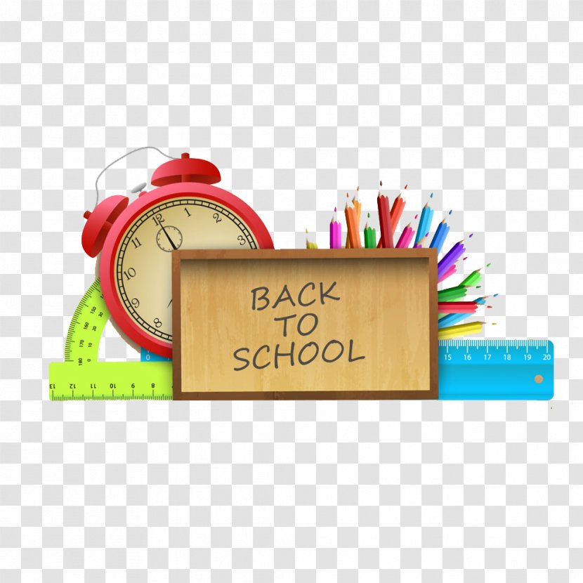 Student First Day Of School Clip Art - Rectangle - Supplies Learning Transparent PNG