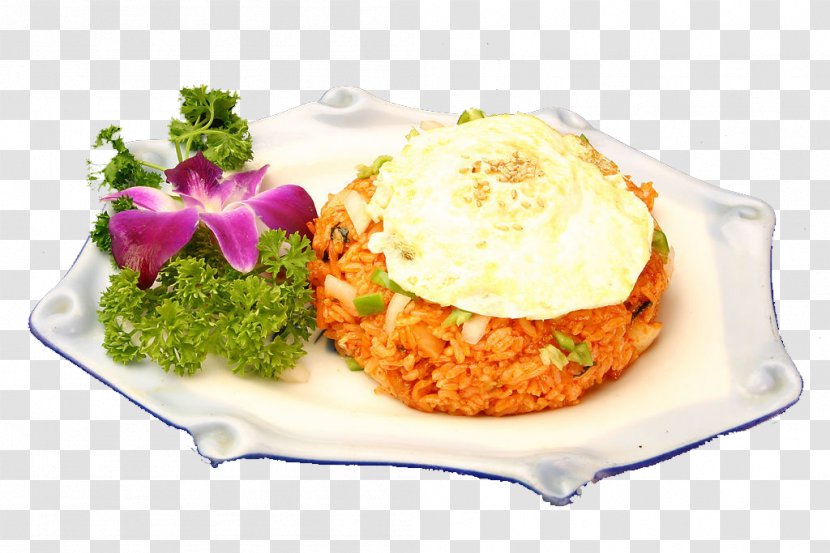 Kimchi Fried Rice Egg Breakfast Bacon - Garnish Transparent PNG