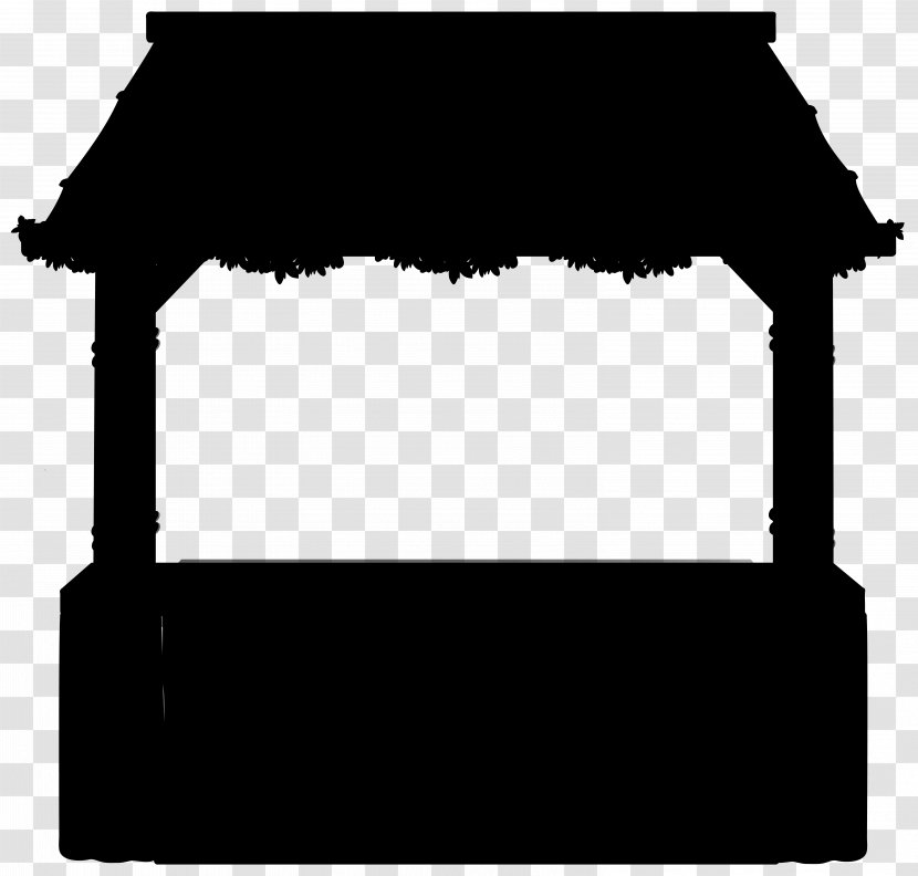 Black & White - Furniture - M House Rectangle Silhouette Transparent PNG
