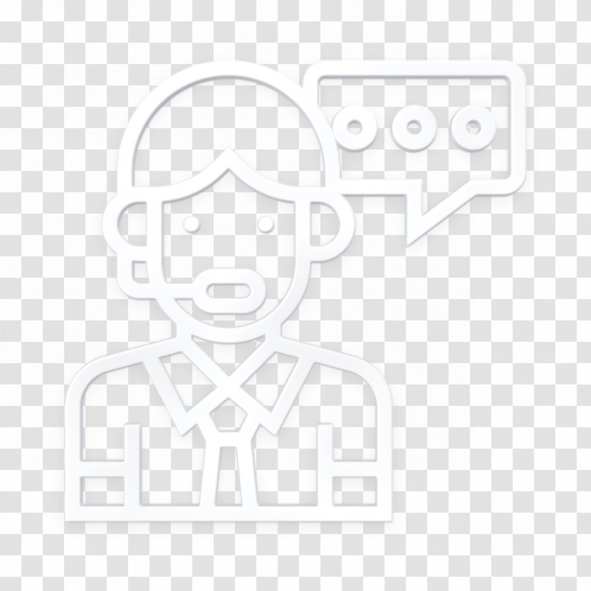 Call Icon Centre Customer - Telephone - Sticker Blackandwhite Transparent PNG