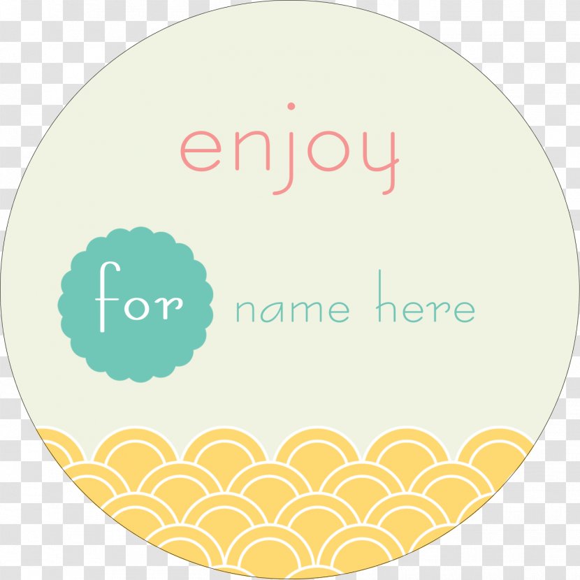 Product Font Material - Yellow Label Round Transparent PNG