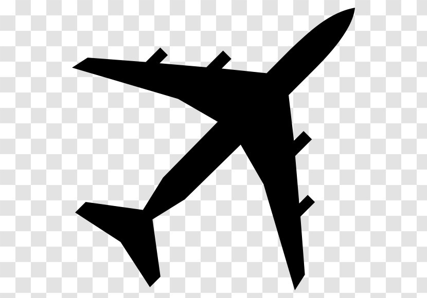 Airplane Silhouette Drawing Clip Art - Stencil Transparent PNG