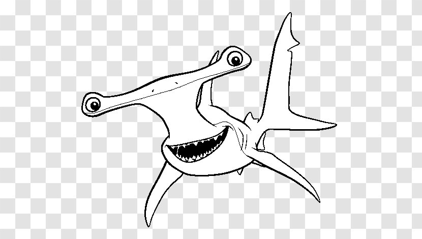 Great White Shark Bruce Coloring Book Hammerhead - Cartoon - Nemo Transparent PNG
