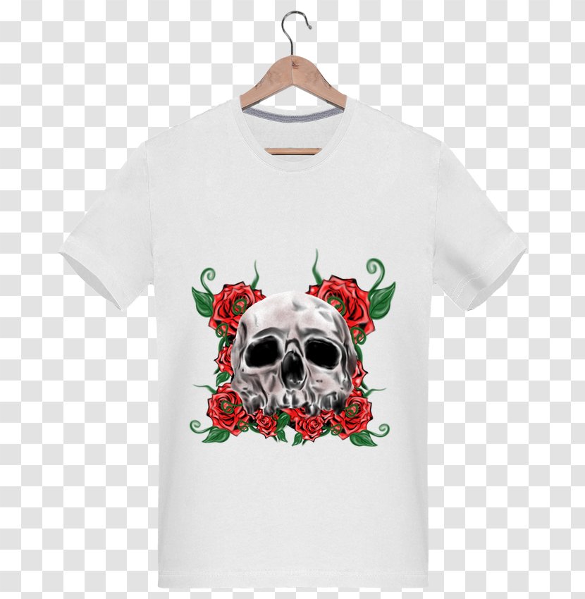 T-shirt Sweater Sleeveless Shirt - Boot - Skull And Roses Transparent PNG