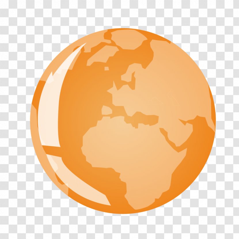 Earth Moon - Logo - Orange Model Transparent PNG