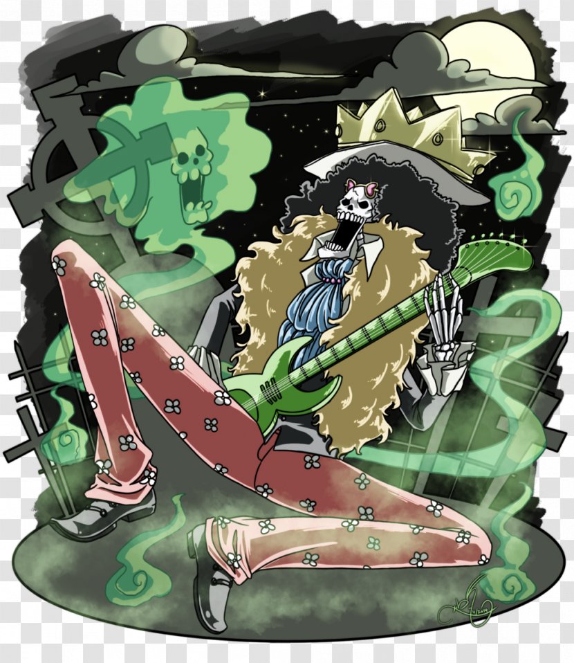 Brook Timeskip Art One Piece Character - Artist Transparent PNG