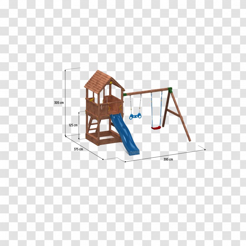 Wood Stain Playground Portico Swing - Slide Transparent PNG