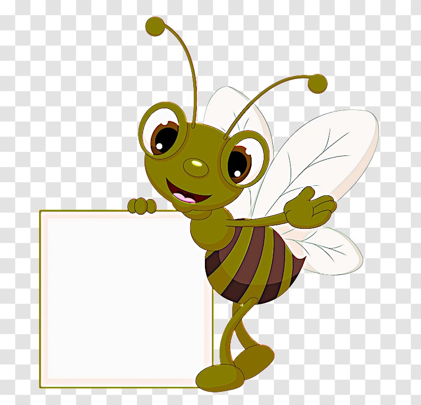 Cartoon Bee - Moth - Fly Grasshopper Transparent PNG