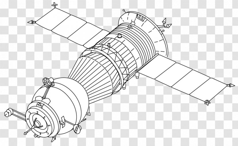 Drawing International Space Station Probe Spacecraft Progress M-12M - Spaceflight Transparent PNG