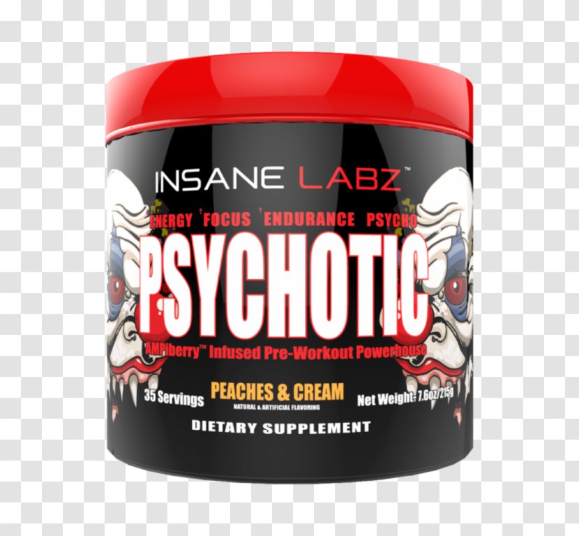 Dietary Supplement Pre-workout Psychosis Insanity Peaches And Cream - Brand - Fruit Transparent PNG