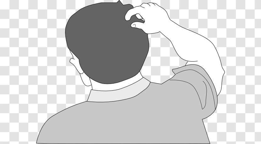 Scratching Cartoon Head Clip Art - Silhouette - Comic Cliparts Transparent PNG