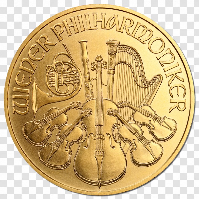 Austrian Silver Vienna Philharmonic Bullion Coin Gold As An Investment - Money Transparent PNG