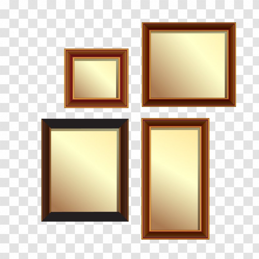 Picture Frame - Raster Graphics - Vector Golden Wall Transparent PNG