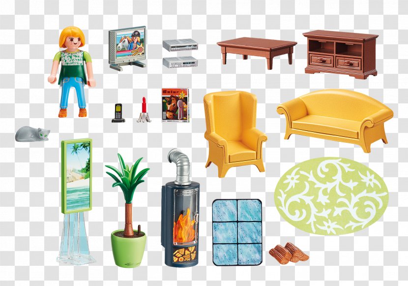 Living Room Dollhouse Fireplace Playmobil - Toy Transparent PNG