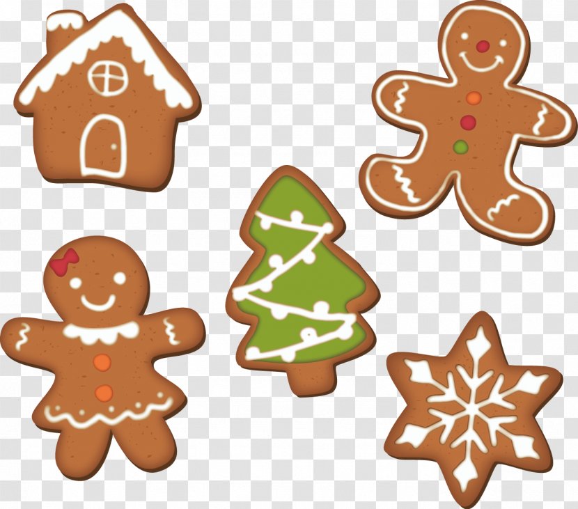 Gingerbread Man Cookie - Vector Painted Transparent PNG