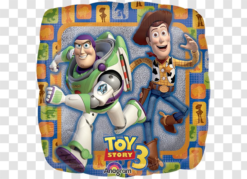 Buzz Lightyear Sheriff Woody Toy Story Balloon Pixar - Birthday Transparent PNG