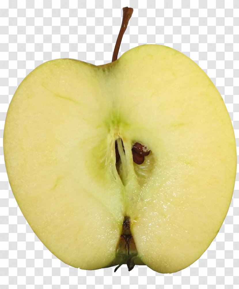 Granny Smith Apple Fruit Food - Plant - Cut Half Material Free To Pull Transparent PNG