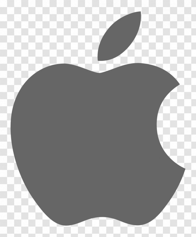 Apple Logo Clip Art - Black And White - Typography Transparent PNG