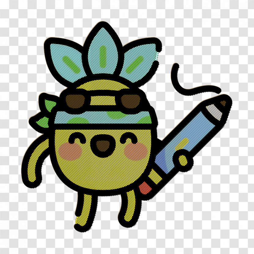 Drawing Icon Pineapple Character Icon Art And Design Icon Transparent PNG