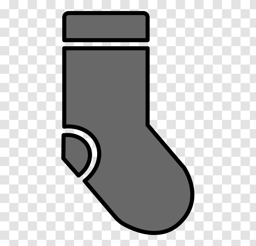 Sock Clip Art - Black - Socks Transparent PNG