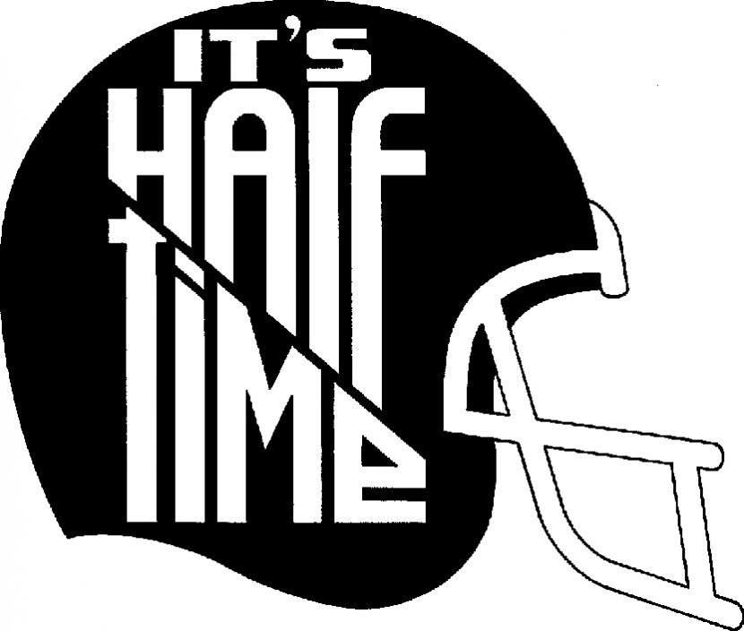 Half-time American Football Clip Art - Black And White - Time Cliparts Transparent PNG