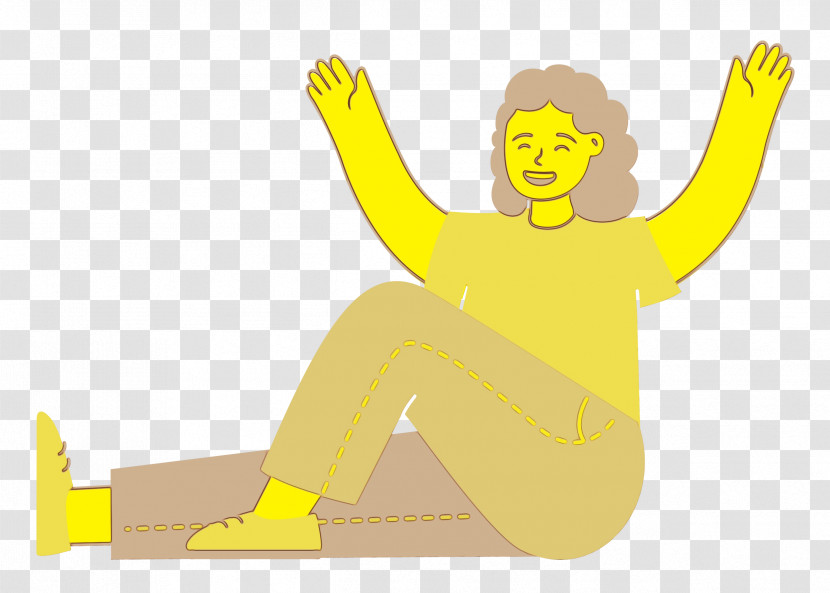 Cartoon Yellow Happiness Behavior Meter Transparent PNG