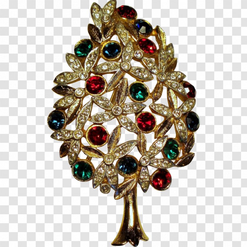 Christmas Tree Brooch Day Ornament Gemstone Transparent PNG