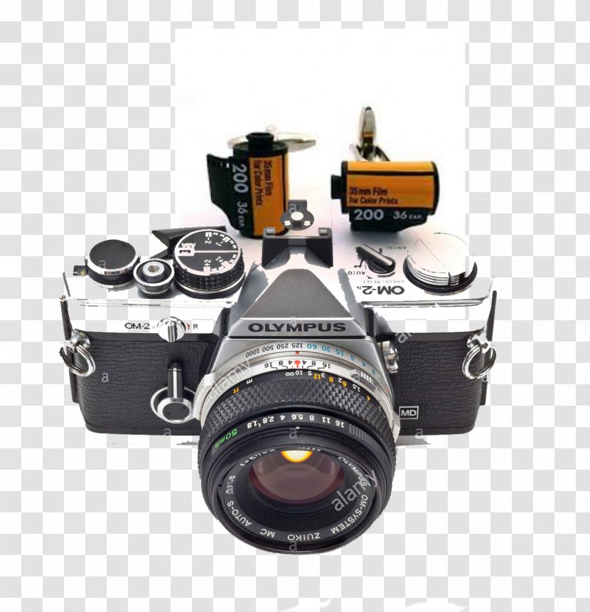 Olympus OM-2 Nikon AF Nikkor 50 Mm F/1.8D Camera Lens Single-lens Reflex - Zuiko - Film Transparent PNG